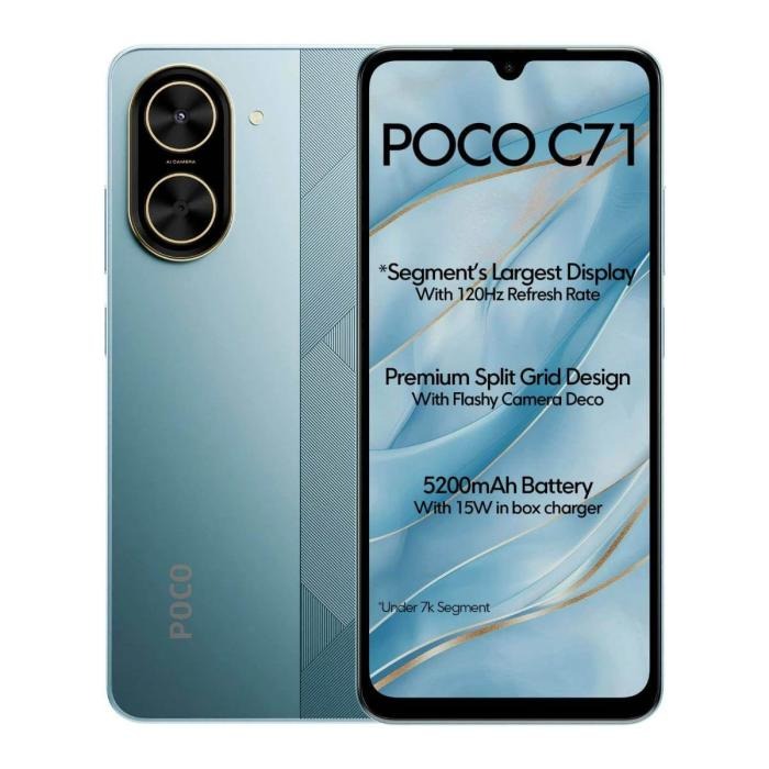 POCO C71 4GB RAM + 128GB Almacenamiento, Negro, Azul - Dual SIM Liberado