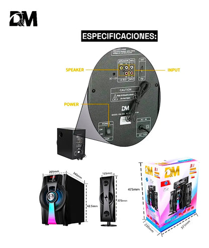 ALTAVOZ MULTIMEDIA SPEAKER D&M 3.1 CHANNEL