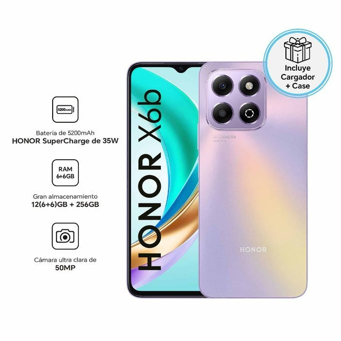 Celular Honor X6b 256GB 6GB 6" Starry Purple