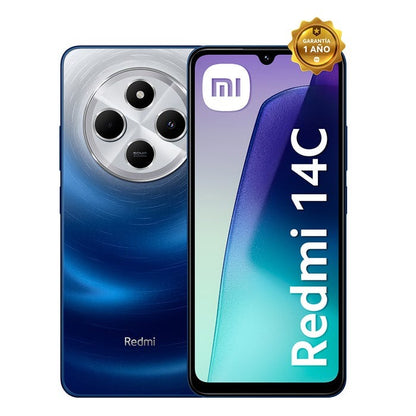 Celular Xiaomi Redmi 14C 8GB I 256GB 6.88" Azul, verde y negro