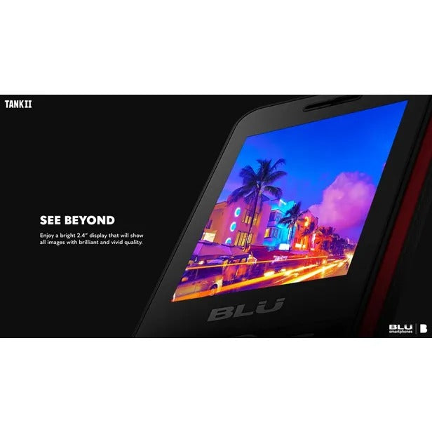 Celular Blu Tank II T196 2.4" Dual Sim - Verde oliva, Azul, Rojo y Gris
