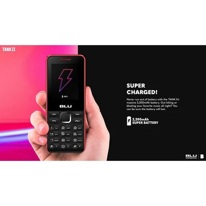 Celular Blu Tank II T196 2.4" Dual Sim - Verde oliva, Azul, Rojo y Gris