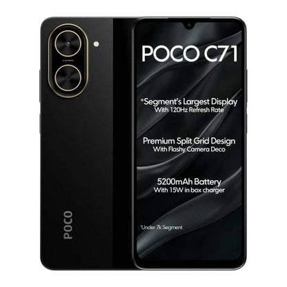 POCO C71 4GB RAM + 128GB Almacenamiento, Negro, Azul - Dual SIM Liberado