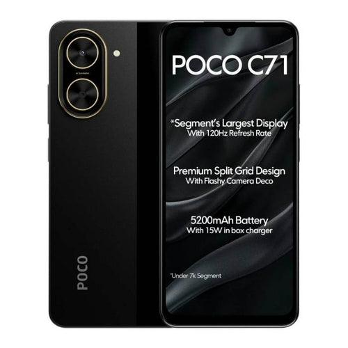 POCO C71 4GB RAM + 128GB Almacenamiento, Negro, Azul - Dual SIM Liberado